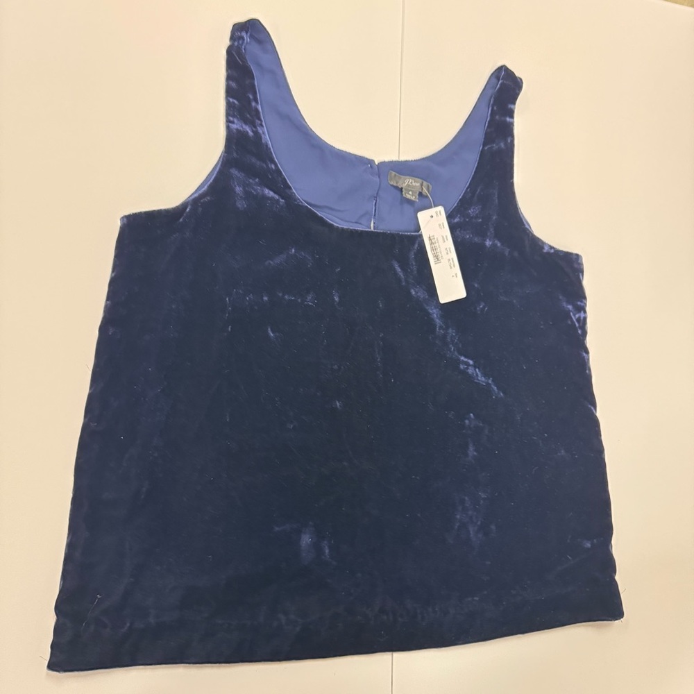 J. CREW NWT Velvet Navy Sleeveless Tank womens size 4